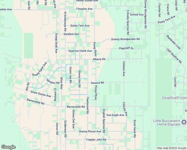map of restaurants, bars, coffee shops, grocery stores, and more near 15373 Pomp Parkway in Brooksville