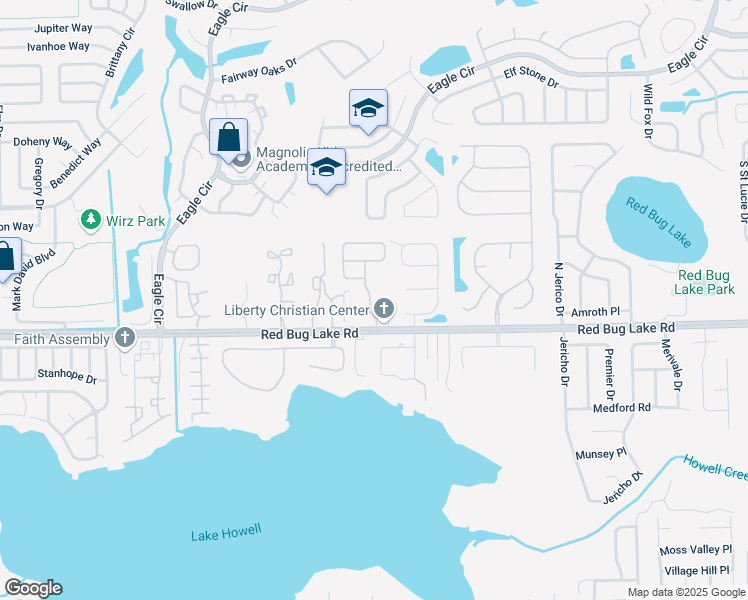 map of restaurants, bars, coffee shops, grocery stores, and more near 875 Nonastone Run in Casselberry