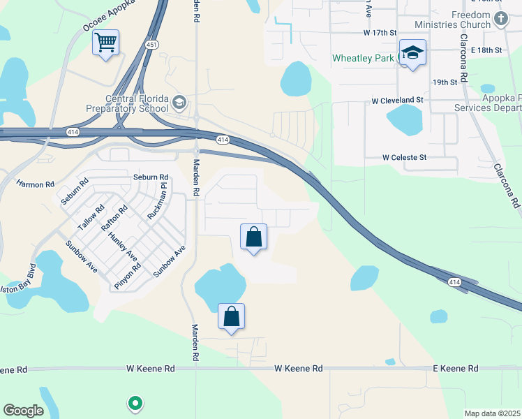 map of restaurants, bars, coffee shops, grocery stores, and more near 824 Grand Hilltop Drive in Apopka