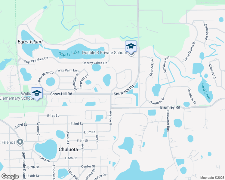 map of restaurants, bars, coffee shops, grocery stores, and more near 516 Yellow Tail Place in Chuluota