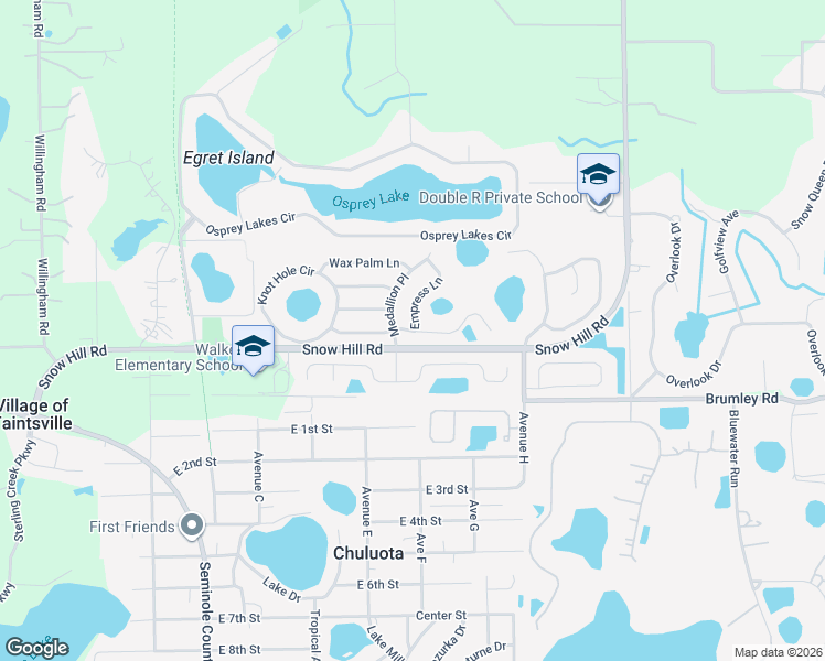 map of restaurants, bars, coffee shops, grocery stores, and more near 241 Organza Place in Oviedo