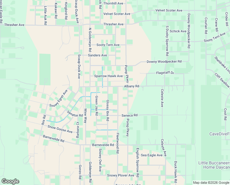 map of restaurants, bars, coffee shops, grocery stores, and more near 15431 Fleetwood Road in Brooksville