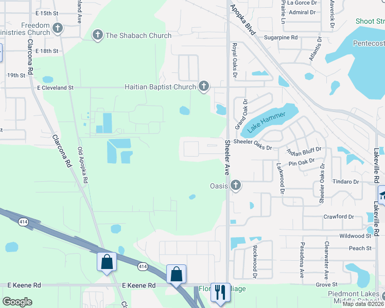 map of restaurants, bars, coffee shops, grocery stores, and more near 1848 Alambra Circle in Apopka