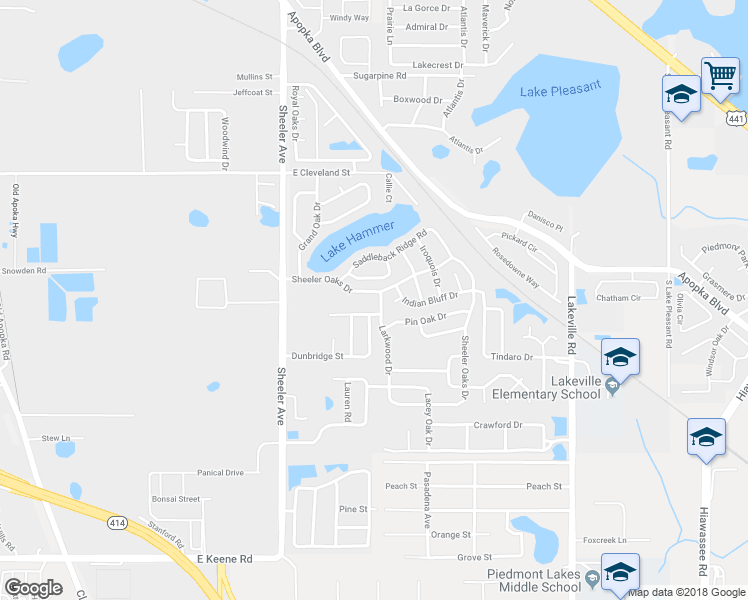 map of restaurants, bars, coffee shops, grocery stores, and more near 1080 Sheeler Oaks Drive in Apopka