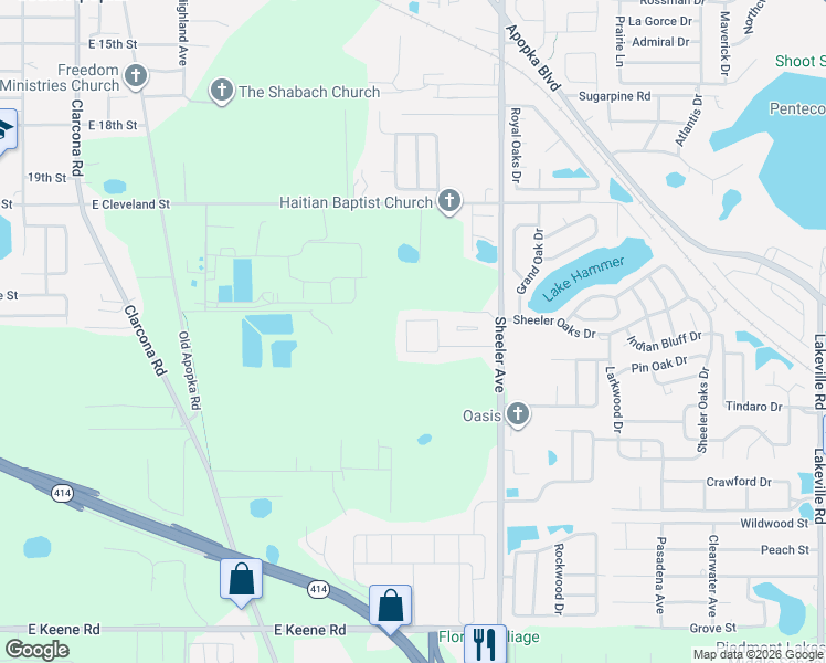 map of restaurants, bars, coffee shops, grocery stores, and more near 1848 Alambra Circle in Apopka