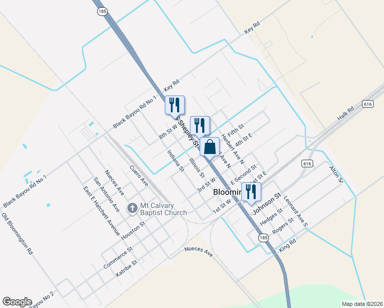 map of restaurants, bars, coffee shops, grocery stores, and more near 244 Illinois in Victoria