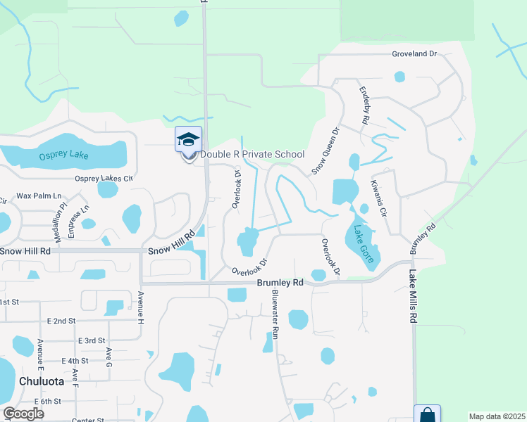 map of restaurants, bars, coffee shops, grocery stores, and more near 311 Golfview Avenue in Chuluota