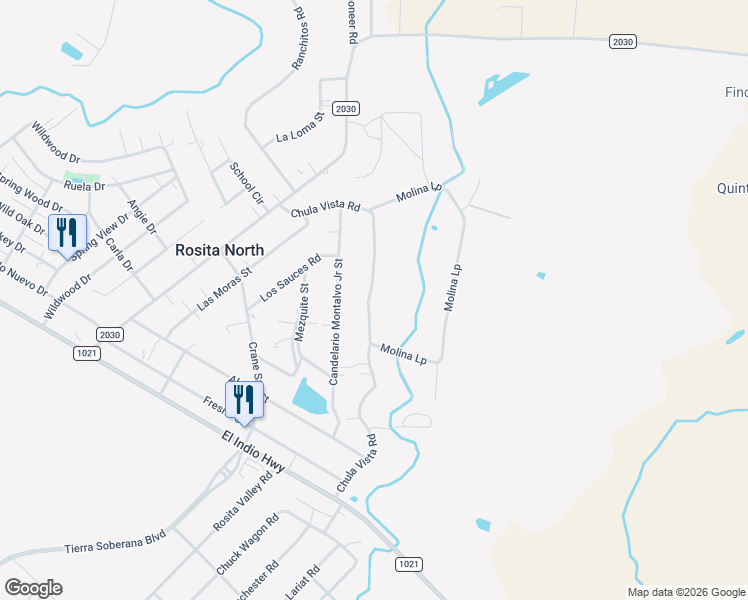 map of restaurants, bars, coffee shops, grocery stores, and more near 584 Chula Vista Road in Eagle Pass
