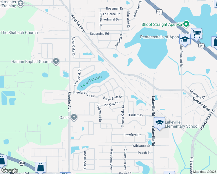 map of restaurants, bars, coffee shops, grocery stores, and more near 1769 Summit Chase Avenue in Apopka