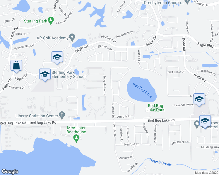 map of restaurants, bars, coffee shops, grocery stores, and more near 918 North Jericho Drive in Casselberry