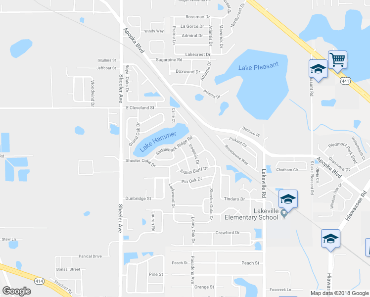 map of restaurants, bars, coffee shops, grocery stores, and more near 1769 Summit Chase Avenue in Apopka