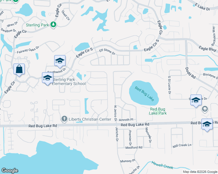map of restaurants, bars, coffee shops, grocery stores, and more near 922 North Jerico Drive in Casselberry
