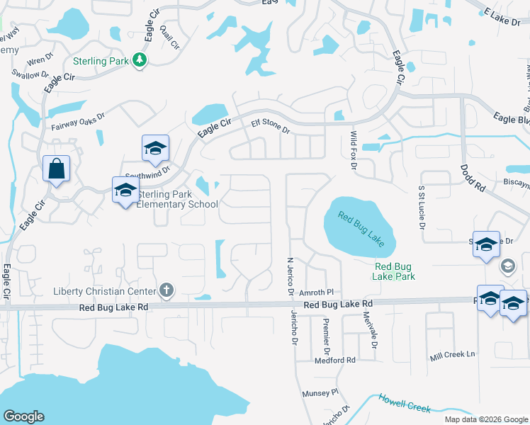 map of restaurants, bars, coffee shops, grocery stores, and more near 1759 Laurel Brook Loop in Casselberry