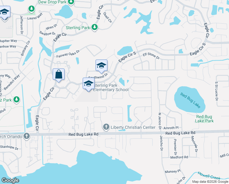 map of restaurants, bars, coffee shops, grocery stores, and more near 456 Copperstone Circle in Casselberry