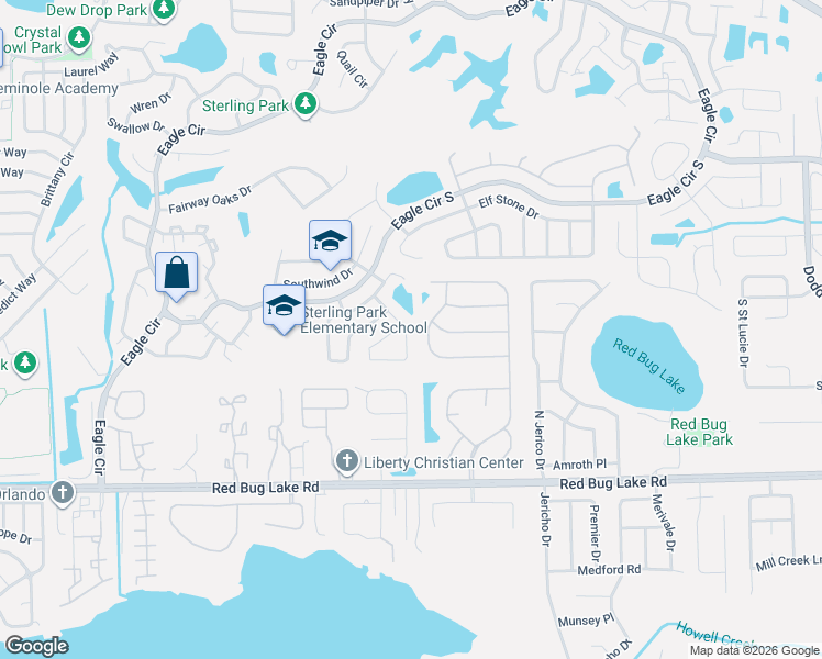 map of restaurants, bars, coffee shops, grocery stores, and more near 1855 Laurel Brook Loop in Casselberry