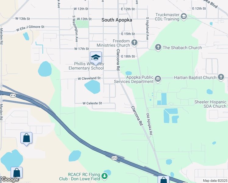 map of restaurants, bars, coffee shops, grocery stores, and more near 1682 Lucy Terry Avenue in Apopka