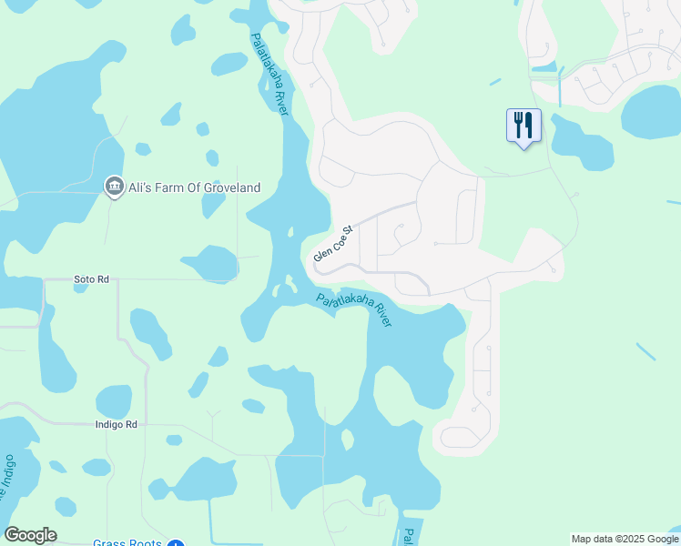map of restaurants, bars, coffee shops, grocery stores, and more near 4842 Glen Coe Street in Leesburg
