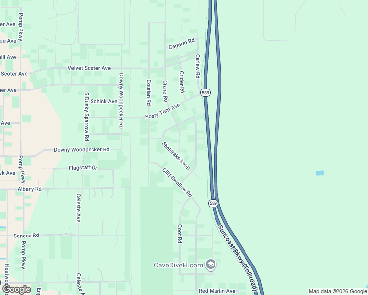 map of restaurants, bars, coffee shops, grocery stores, and more near 16093 Cave Swallow Road in Brooksville