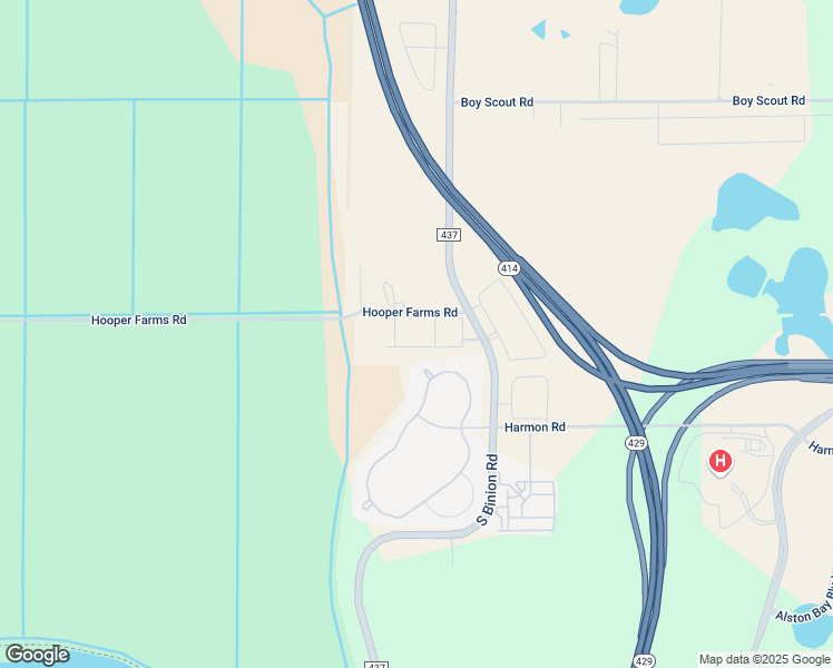 map of restaurants, bars, coffee shops, grocery stores, and more near 1804 South Binion Road in Apopka