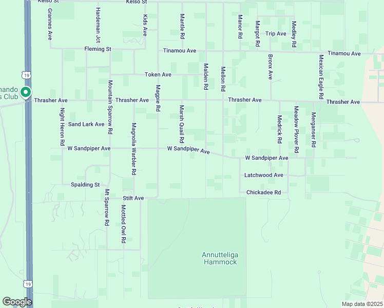 map of restaurants, bars, coffee shops, grocery stores, and more near 11208 West Sandpiper Avenue in Brooksville