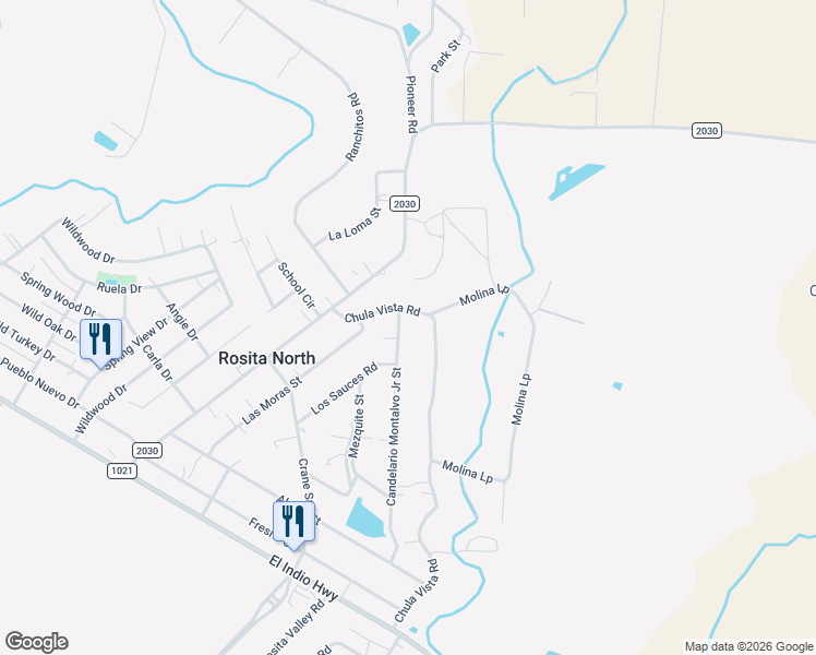 map of restaurants, bars, coffee shops, grocery stores, and more near 584 Candelario Montalvo Junior Street in Eagle Pass