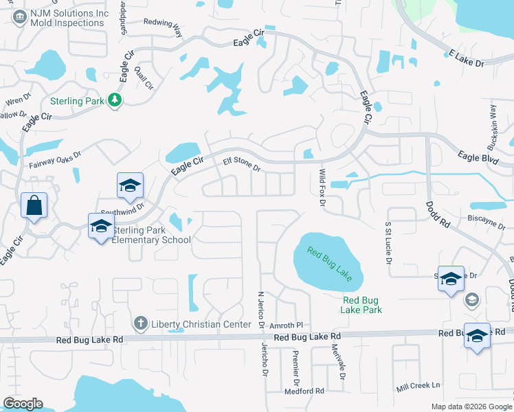 map of restaurants, bars, coffee shops, grocery stores, and more near 862 N Jerico Dr in Casselberry