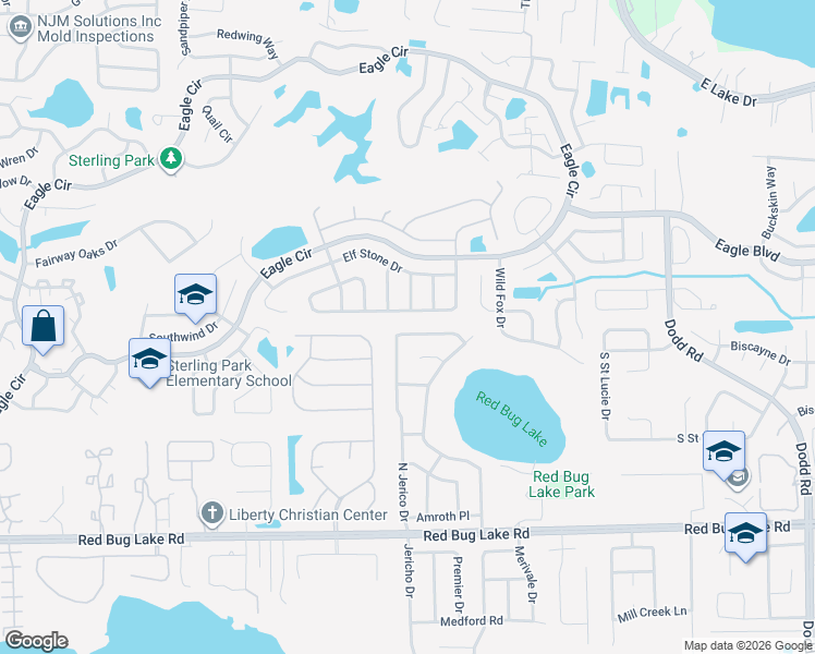 map of restaurants, bars, coffee shops, grocery stores, and more near 862 North Jerico Drive in Casselberry