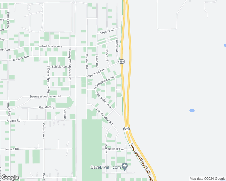 map of restaurants, bars, coffee shops, grocery stores, and more near 16093 Cave Swallow Road in Brooksville