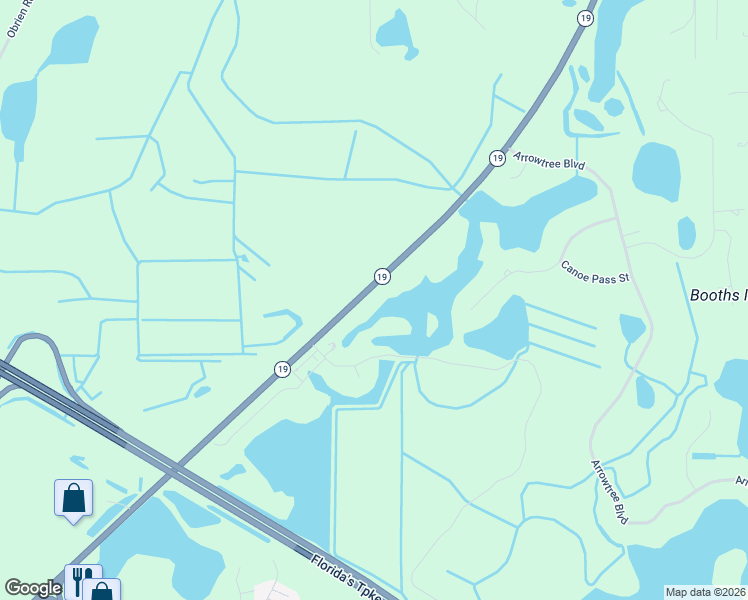 map of restaurants, bars, coffee shops, grocery stores, and more near in Groveland