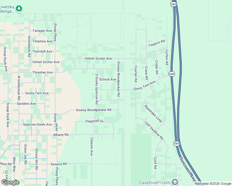 map of restaurants, bars, coffee shops, grocery stores, and more near 13416 Sooty Tern Avenue in Brooksville