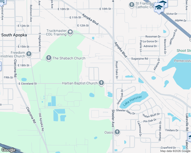 map of restaurants, bars, coffee shops, grocery stores, and more near 1573 Palmstone Drive in Apopka