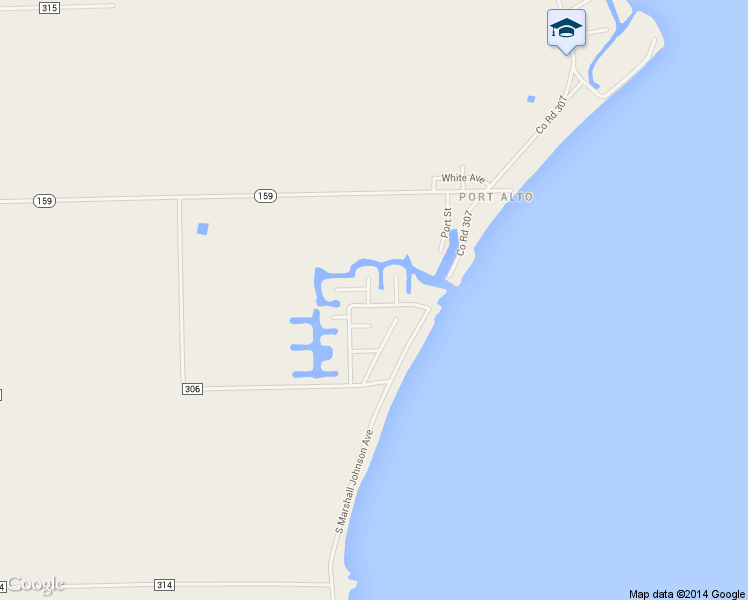 map of restaurants, bars, coffee shops, grocery stores, and more near 15 White Marlin Drive in Port Lavaca