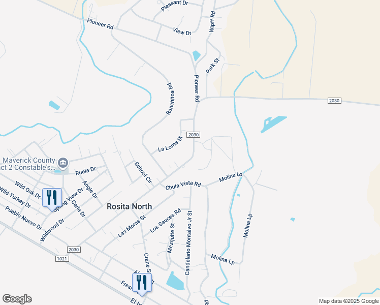 map of restaurants, bars, coffee shops, grocery stores, and more near 875 Farm to Market Road 2030 in Eagle Pass