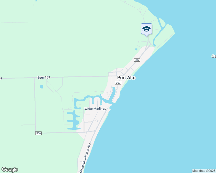 map of restaurants, bars, coffee shops, grocery stores, and more near 62 West Boathouse Road in Port Lavaca