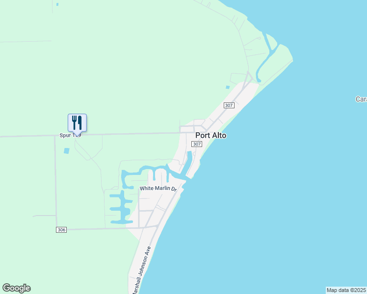 map of restaurants, bars, coffee shops, grocery stores, and more near 62 West Boathouse Road in Port Lavaca
