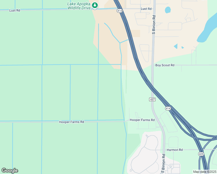 map of restaurants, bars, coffee shops, grocery stores, and more near 1212 South Binion Road in Apopka