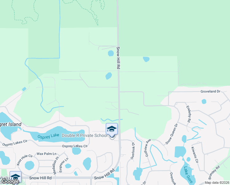 map of restaurants, bars, coffee shops, grocery stores, and more near 2370 Snow Hill Road in Chuluota