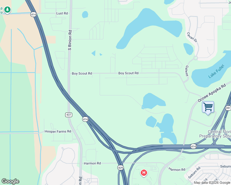 map of restaurants, bars, coffee shops, grocery stores, and more near 1251 South Binion Road in Apopka