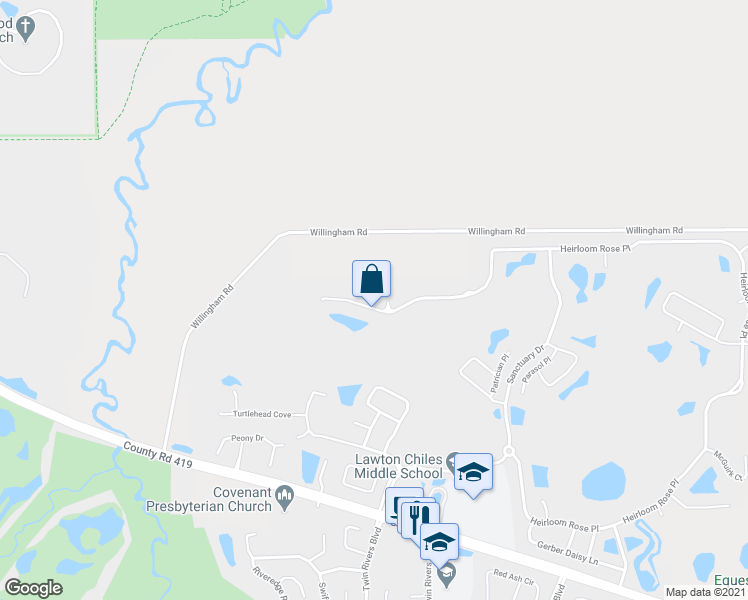 map of restaurants, bars, coffee shops, grocery stores, and more near 3118 Heirloom Rose Place in Oviedo