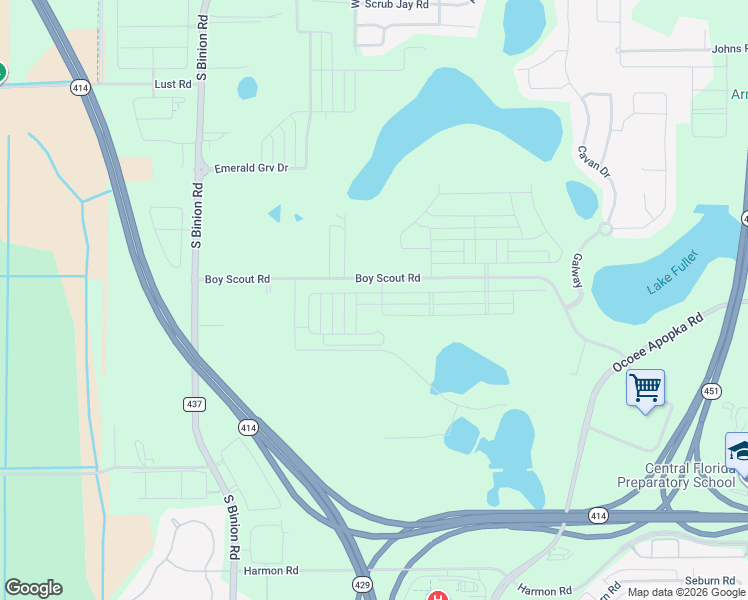 map of restaurants, bars, coffee shops, grocery stores, and more near 2136 Rider Rain Lane in Apopka