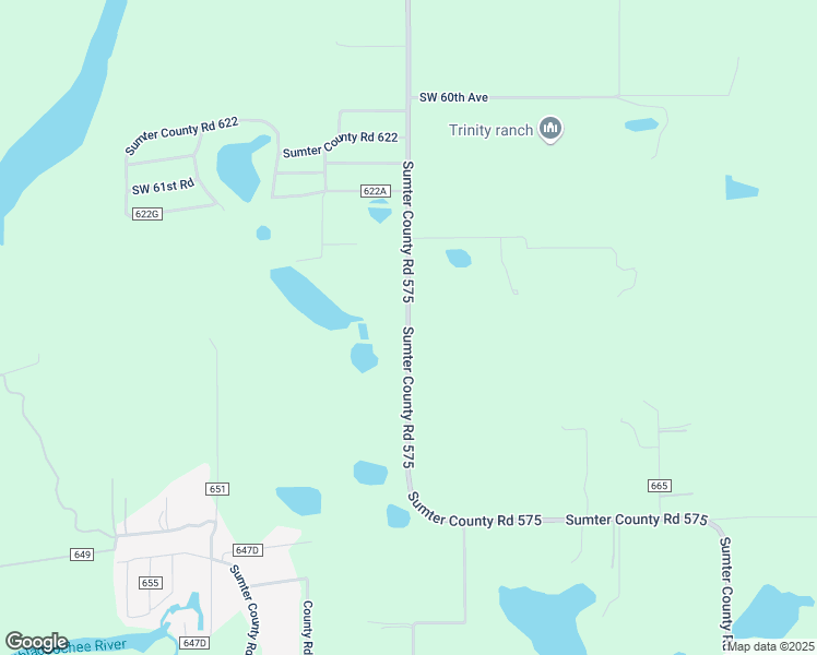 map of restaurants, bars, coffee shops, grocery stores, and more near 6491 County Road 575 in Bushnell