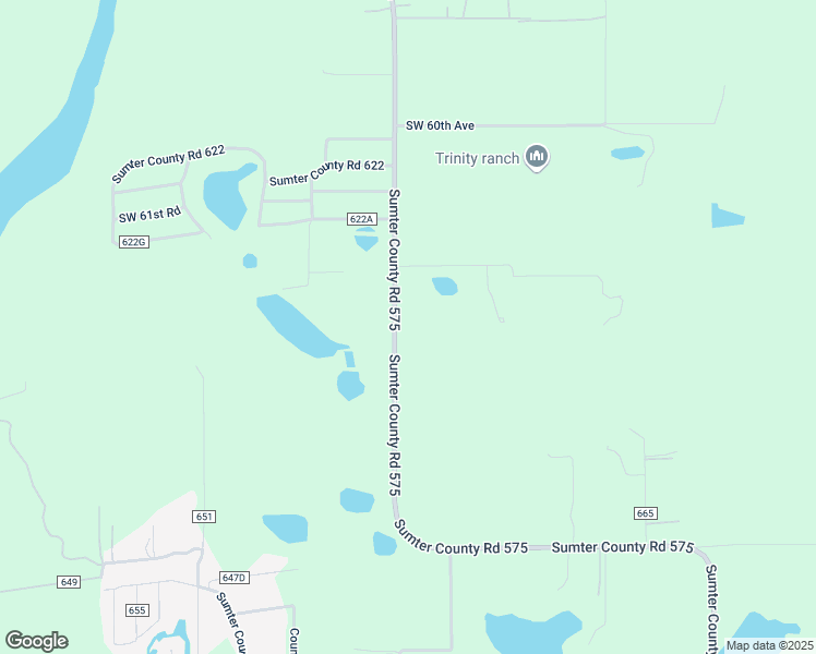 map of restaurants, bars, coffee shops, grocery stores, and more near 6491 County Road 575 in Bushnell