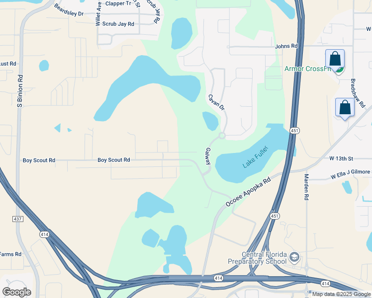 map of restaurants, bars, coffee shops, grocery stores, and more near 20 Galway in Apopka