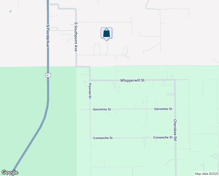 map of restaurants, bars, coffee shops, grocery stores, and more near 25924 Whipperwill Street in Brooksville