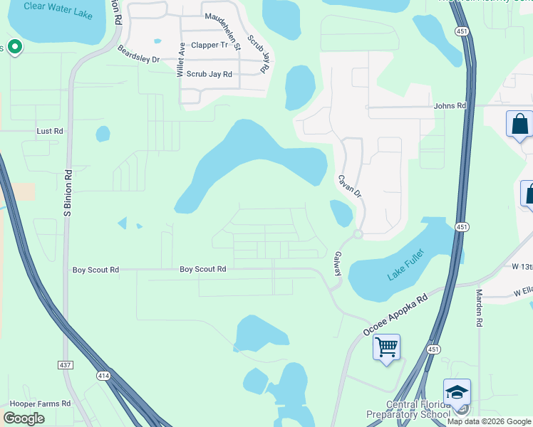 map of restaurants, bars, coffee shops, grocery stores, and more near 1113 Darity Street in Apopka
