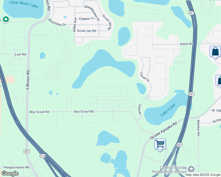 map of restaurants, bars, coffee shops, grocery stores, and more near 1113 Darity Street in Apopka