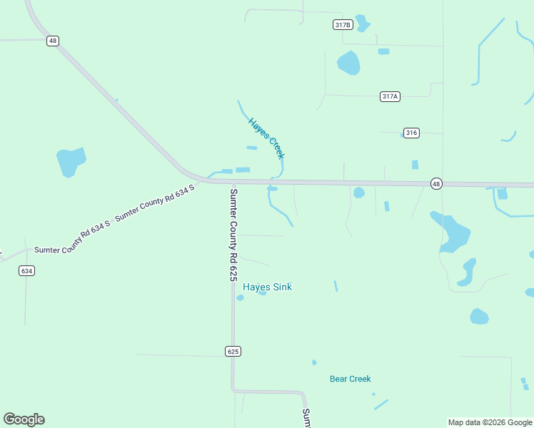 map of restaurants, bars, coffee shops, grocery stores, and more near 6177 County Road 625 in Bushnell
