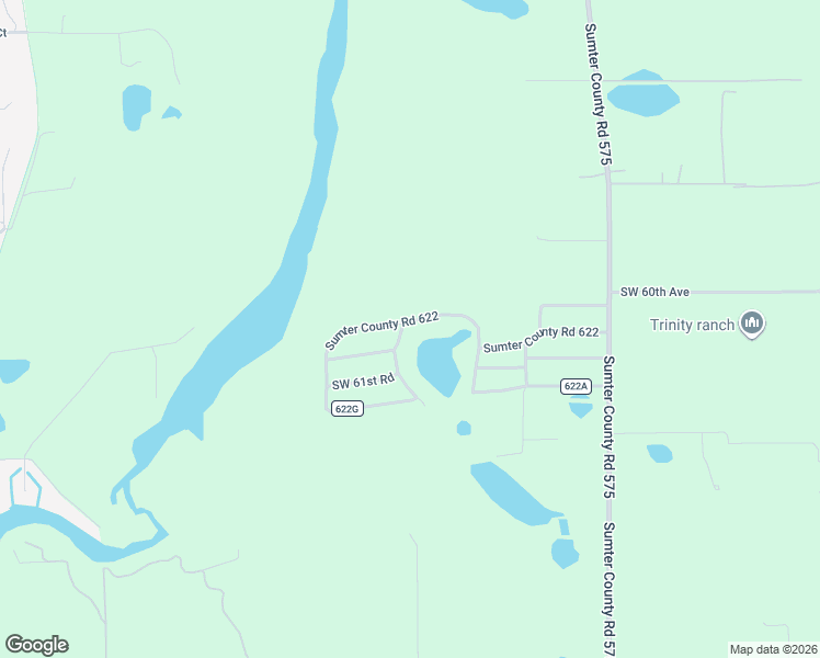 map of restaurants, bars, coffee shops, grocery stores, and more near 9273 County Road 622 in Bushnell