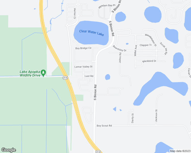 map of restaurants, bars, coffee shops, grocery stores, and more near 697 County Road 437 in Apopka
