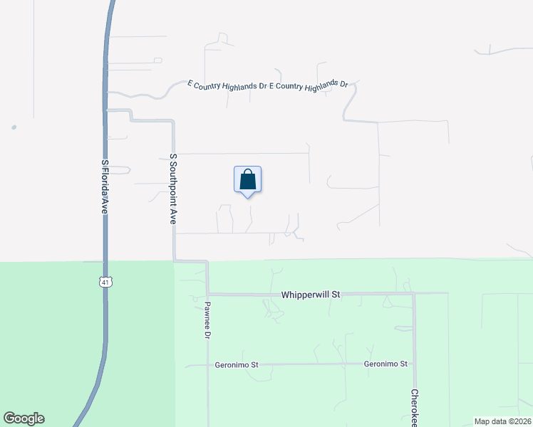 map of restaurants, bars, coffee shops, grocery stores, and more near 7249 East Shadywoods Court in Floral City